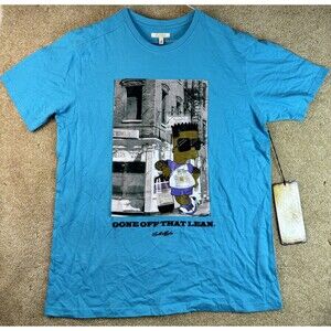 Bart Simpson T-Shirt Purple Drank Gone Off That Lean Mens Large Simpsons New Tag